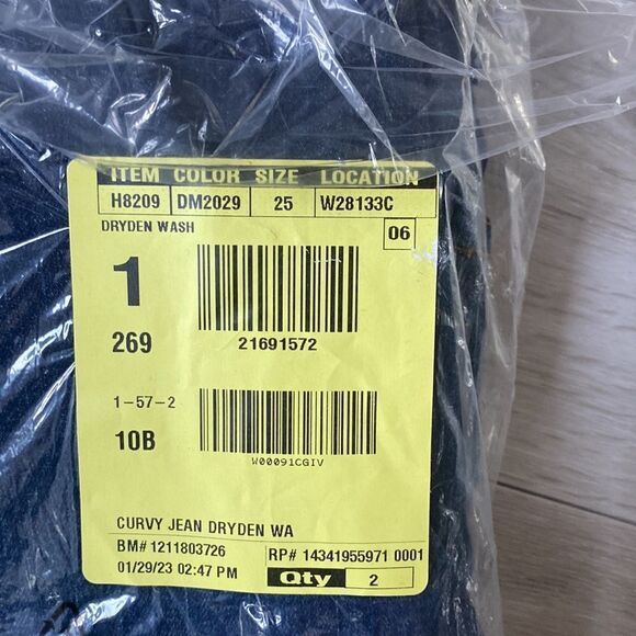 JCrew Curvy toothpick jean in Dryden wash‎ Size 25 NWT IN PACKAGING - Picture 7 of 7